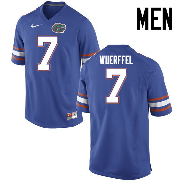 Florida Gators Men #7 Danny Wuerffel College Football Jerseys Blue